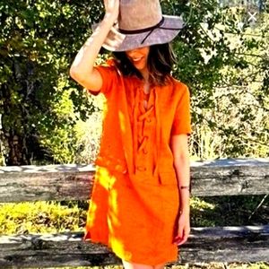 Maeve Orange Shift Dress, size 14